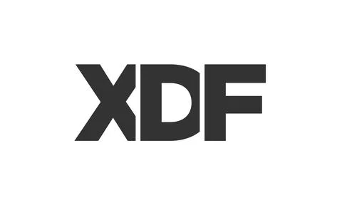XDF logo design template with strong and modern bold text. Initial based ve.. Stock Illustration