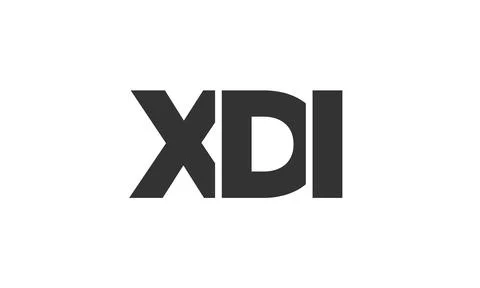 XDI logo design template with strong and modern bold text. Initial based ve.. 스톡 일러스트