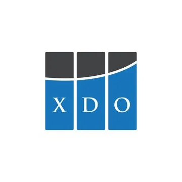 XDO letter logo design on white background. XDO creative initials letter logo Stock Illustration