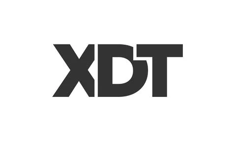 XDT logo design template with strong and modern bold text. Initial based ve.. Stock Illustration