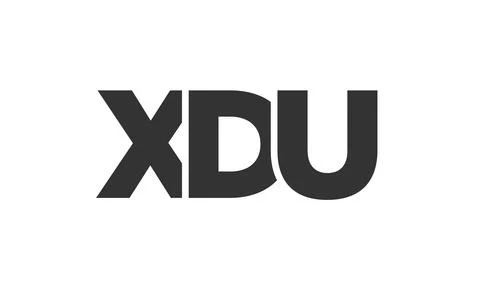 XDU logo design template with strong and modern bold text. Initial based ve.. Stock Illustration