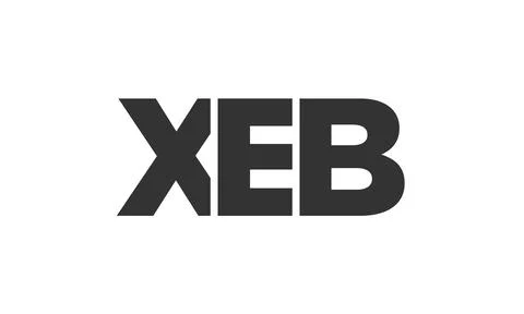 XEB logo design template with strong and modern bold text. Initial based ve.. 库存插图