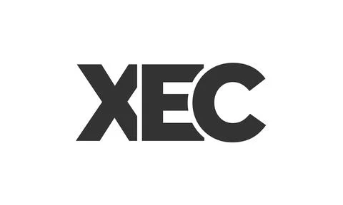 XEC logo design template with strong and modern bold text. Initial based ve.. Stock Illustration
