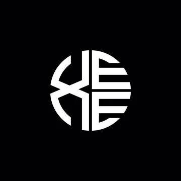 XEE logo XEE icon XEE monogram XEE letter minimalist Circle flat Unique mod.. Stock Illustration