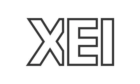 XEI logo design template with strong and modern bold text. Initial based ve.. Stock Illustration