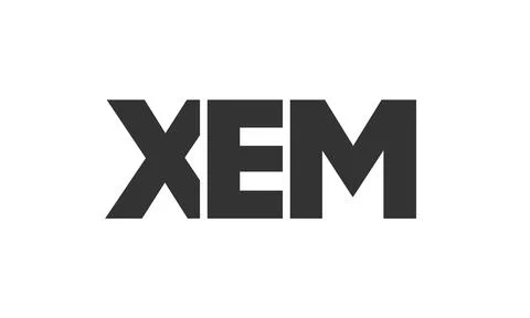 XEM logo design template with strong and modern bold text. Initial based ve.. Stock Illustration