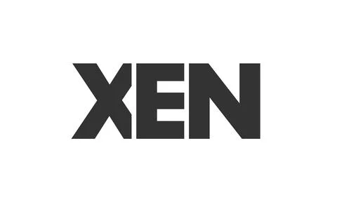 XEN logo design template with strong and modern bold text. Initial based ve.. Stock Illustration