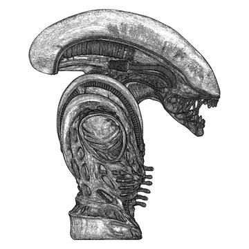 Xenomorph Alien Vector. Stock Illustration