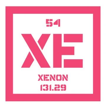 Xenon chemical element Stock Illustration