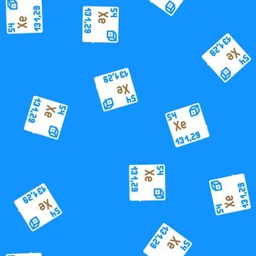 Xenon chemical element vector seamless pattern Stockillustratie