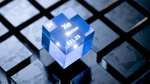 Xenon is an element on the periodic table. Stock Footage 329495145