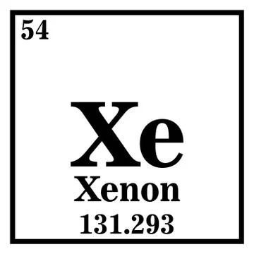 Xenon Periodic Table of the Elements Vector illustration eps 10 イラスト素材
