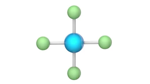 Xenon tetrafluoride (XeF4). Seamless loop. White background Stock Footage 154118737