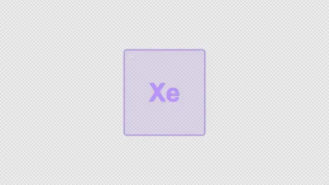 Xenon Xe Periodic Table Element Tile Clean No Text Animation Video Overlay Alpha Vídeos de archivo 339368309