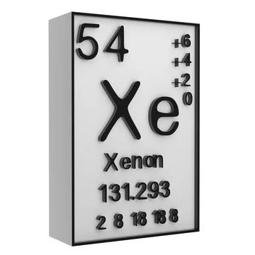 Xenon,Phosphorus on the periodic table of the elements on white blackground.. イラスト素材