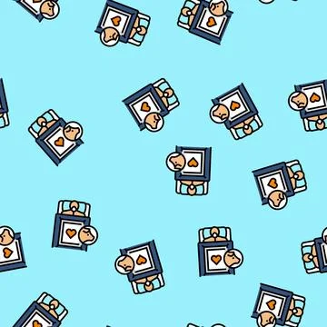 Xenotransplantation future technology vector seamless pattern Stock Illustration
