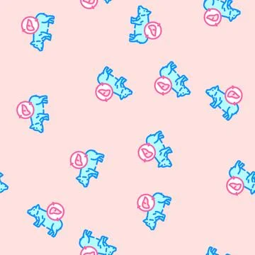 Xenotransplantation future technology vector seamless pattern Illustrazione stock