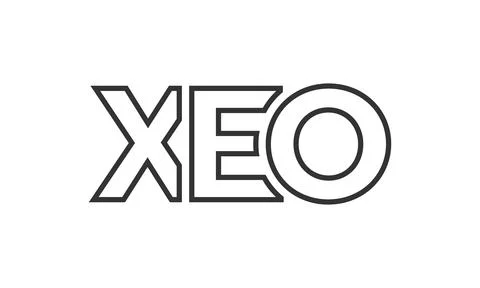 XEO logo design template with strong and modern bold text. Initial based ve.. Stock Illustration