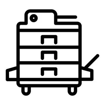 Xerox line icon. Copier vector illustration isolated on white. Copy outline Stock Illustration