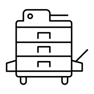 Xerox thin line icon. Copier vector illustration isolated on white. Copy outline 库存插图