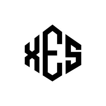 XES letter logo design with polygon shape. XES polygon and cube shape logo .. Stock Illustration