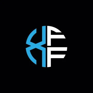 XFF logo XFF icon XFF monogram XFF letter minimalist Circle flat Unique mod.. Stock Illustration