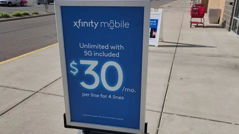 Xfinity Mobile Signage Stock Footage 201490827