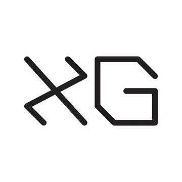 Xg initial letter vector logo icon Ilustração Stock