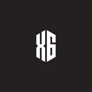 XG Logo monogram with hexagon shape style design template Stock Illustration