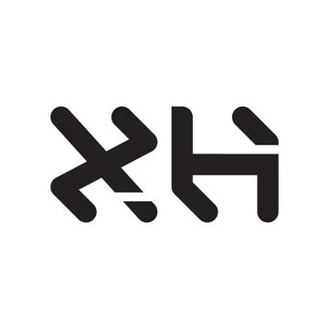 Xh initial letter vector logo icon Stock Illustration