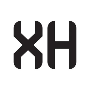 Xh initial letter vector logo icon Illustrazione stock