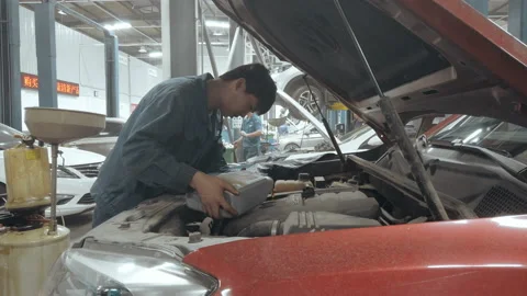 Xi'an CHINA, - MAY 07 2019: -View of Auto 4S Stores Stock Footage 125384040