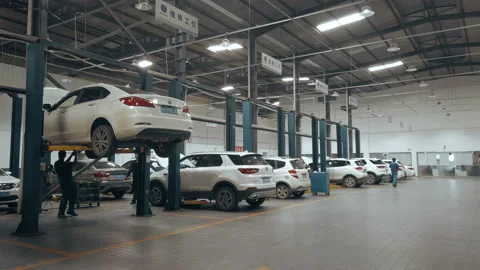 Xi'an CHINA, - MAY 07 2019: -View of Auto 4S Stores Stock Footage 125410980