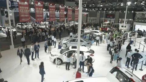 XI'AN, CHINA - OCT 01, 2021: Xi'an International Auto Show,During the COVID-19 Stock Footage 164148109