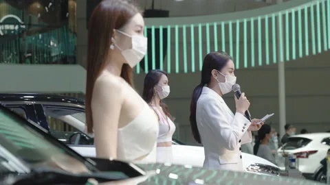 XI'AN, CHINA - OCT 01, 2021: Xi'an International Auto Show,During the COVID-19 Stock Footage 164305812