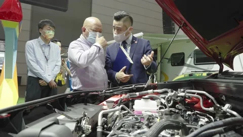 XI'AN, CHINA - OCT 01, 2021: Xi'an International Auto Show,During the COVID-19 Stock Footage 173321483