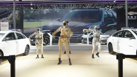 XI'AN, CHINA - OCT 01, 2021: Xi'an International Auto Show,During the COVID-19 Stock Footage 176645623