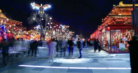 Xi'an city 4K Stockbeeldmateriaal 104410366