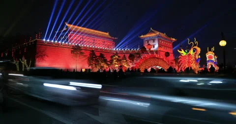 Xi'an city 4K Stock Footage 104420960