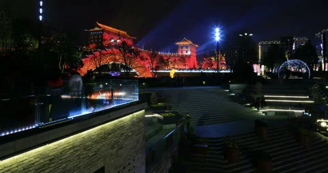 Xi'an city 4K Stockbeeldmateriaal 104486043