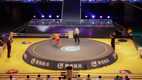 XI'AN - JUN 16: Players for the free combat match , Jun 16, 2013,Xi'an city Stock Footage 106879365