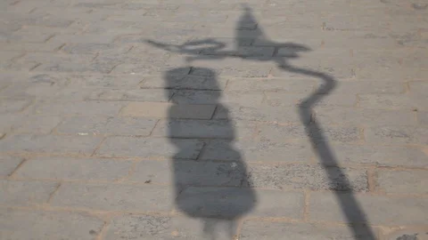 Xian Chinese Red lantern shadow Stock Footage 87687488
