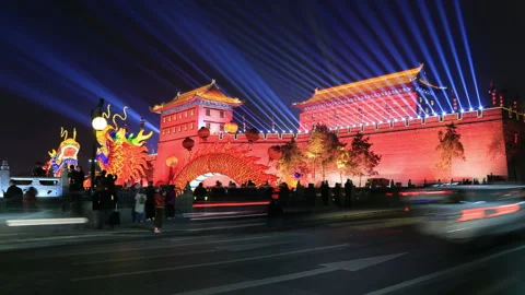 Xian city Stockbeeldmateriaal 104406854