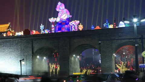 Xian city 库存影片 104407547