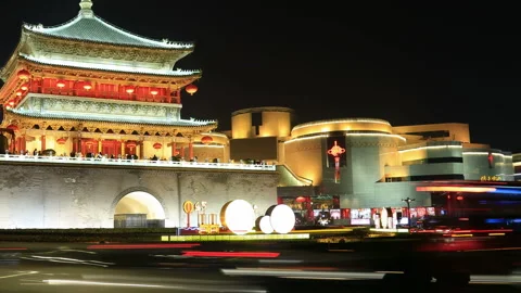 Xian city Stockbeeldmateriaal 104408047