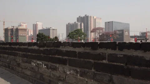 Xian Wall-City Stock Footage 87689981