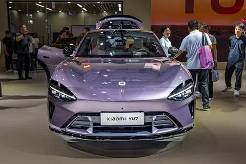 Xiaomi Auto Makes its Debut at the 23rd China Changchun Auto Expo 스톡 사진