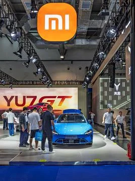 Xiaomi Auto Makes its Debut at the 23rd China Changchun Auto Expo 스톡 사진
