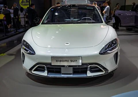 Xiaomi Auto Makes its Debut at the 23rd China Changchun Auto Expo Stock-Fotos