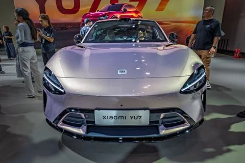 Xiaomi Auto Makes its Debut at the 23rd China Changchun Auto Expo Stock-Fotos